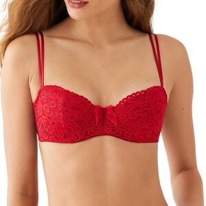 WACOAL b. tempt’d CIAO BELLA LACE BALCONETTE BRA IN RED NEW WITH TAGS